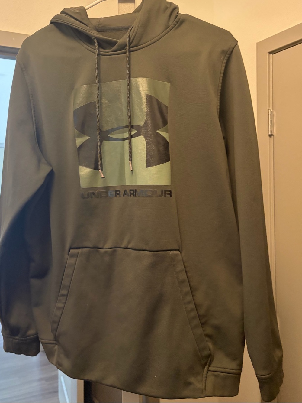 Under Armour Olive Green Logo Pullover Hoodie